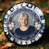 Custom Photo Heaven Gained What We Lost - Memorial Personalized Custom Round Shaped Stone With Stand - Sympathy Gift For Family Members
