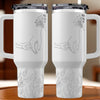 The Hands That Raised Us, The Love That Guides Us - Family Personalized Custom Engraved 40oz Tumbler With Handle - Mother's Day, Gift For Mom, Grandma