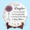 From My Heart To My Daughter - Family Personalized Custom Ceramic Plate - Mother's Day, Gift For Mom, Grandma