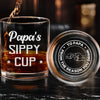 From The Reasons You Drink - Family Personalized Custom Whiskey Glass With Bottom And Side Engraving - Father's Day, Gift For Dad, Grandpa