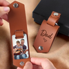 Custom Photo I Need To Say, I Love You - Family Personalized Custom Engraved Leather Keychain - Father's Day, Gift For Dad, Grandpa