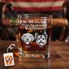 Custom Photo From The Reasons You Drink - Dog & Cat Personalized Custom Whiskey Glass With Cigarette Holder - Father's Day, Gift For Dad, Pet Owners, Pet Lovers