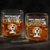 Happy Father's Day To My Amazing Dad - Dog Personalized Custom Whiskey Glass - Father's Day, Gift For Pet Owners, Pet Lovers