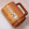Thanks For Picking Up My Poop. Love Ya - Dog Personalized Custom Wooden Mug - Father's Day, Gift For Dad, Pet Owners, Pet Lovers