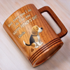 Pooping With Love, Just For You - Dog Personalized Custom Wooden Mug - Father's Day, Gift For Dad, Pet Owners, Pet Lovers