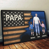 Held By Your Hands, Guided By Your Heart - Family Personalized Custom Horizontal Poster - Father's Day, Gift For Dad, Grandpa