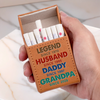 Legendary Since Day One - Family Personalized Custom Leather Cigarette Case - Father's Day, Gift For Dad, Grandpa