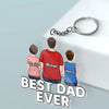 You Make Us Proud, Dad - Family Personalized Custom Shaped Acrylic Keychain - Father's Day, Gift For Dad, Grandpa