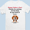 Dad, You’re Paws-itively The Best - Dog Personalized Custom Unisex T-shirt, Premium T-shirt, Hoodie - Father's Day, Gift For Dad, Pet Owners, Pet Lovers