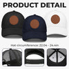 Baby’s First Fan - Family Personalized Custom Round Leather Patch Hat - Father's Day, Gift For Dad, Grandpa