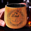Fatherhood Looks Good On You, Old Man - Family Personalized Custom Wooden Whiskey Glass - Father's Day, Gift For Dad, Grandpa