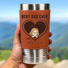 Your Hugs Are Our Favorite Place - Family Personalized Custom Printed Leather Tumbler - Father's Day, Gift For Dad, Grandpa, Family Members