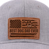 Raised By Paws, Loved By All - Dog Personalized Custom Leather Patch Hat - Father's Day, Gift For Pet Owners, Pet Lovers