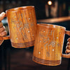 Held By Love, Bound By Heart - Family Personalized Custom Wooden Mug - Father's Day, Gift For Dad, Grandpa