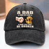 My Therapist Has Four Paws - Dog Personalized Custom Vintage Washed Denim Baseball Cap - Father's Day, Gift For Dad, Pet Owners, Pet Lovers