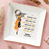 Started With A Dream, Ended With A Cap - Family Personalized Custom Jewelry Dish - Graduation Gift For Family Members, Siblings, Brothers, Sisters, Best Friends