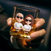 Awesome Like My Daughter - Family Personalized Custom Whiskey Glass - Father's Day, Gift For Dad