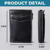 Forever Reaching For You - Family Personalized Custom RFID Blocking Leather Card Holder Wallet - Father's Day, Gift For Dad, Grandpa