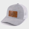 All In With Papa - Family Personalized Custom Leather Patch Hat - Father's Day, Gift For Dad, Grandpa