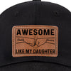 Tiny Hands, Big Love - Family Personalized Custom Leather Patch Hat - Father's Day, Gift For Dad, Daughter