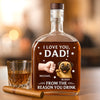 From Your Favorite Furry Troublemaker - Dog Personalized Custom Whiskey Bottle - Father's Day, Gift For Dad, Pet Owners, Pet Lovers