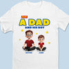 Just A Dad Doing His Best - Family Personalized Custom Unisex T-shirt, Premium T-shirt, Hoodie - Father's Day, Gift For Dad, Grandpa
