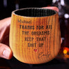 Nestled In Love - Couple Personalized Custom Wooden Whiskey Glass - Gift For Husband Wife, Anniversary