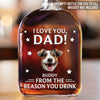 Custom Photo Dad Fuel Courtesy Of Your Pack - Dog & Cat Personalized Custom Whiskey Bottle - Father's Day, Gift For Dad, Pet Owners, Pet Lovers