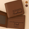 My Love, Their Hero - Family Personalized Custom Leather Wallet - Father's Day, Gift For Husband