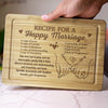 Stirred With Love Since Day One - Couple Personalized Custom Engraved Wooden Cutting Board - Gift For Husband Wife, Anniversary