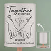 Together Forever - Couple Personalized Custom Linen Bedside Table Lamp - Gift For Husband Wife, Anniversary