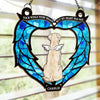 The Leash Is Empty, But My Heart Is Full - Memorial Personalized Window Hanging Suncatcher Ornament - Sympathy Gift For Pet Owners, Pet Lovers