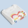 Love Stitched Into Every Name - Family Personalized Custom Unisex T-shirt, Premium T-shirt, Hoodie - Mother's Day, Gift For Mom, Grandma