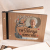 Custom Photo Time Passes, Love Remains - Memorial Personalized Custom Wooden Scrapbook - Sympathy Gift For Family Members