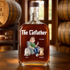 The Catfather - Cat Personalized Custom Whiskey Bottle - Father's Day, Gift For Dad, Pet Owners, Pet Lovers
