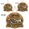Custom Shaped Home Decor Wood Sign - Personalized Camping Gifts For Husband And Wife, Him And Her - Camping Partners For Life