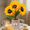 Custom Photo Sunflower Lamp Night Light - Personalized Memorial Sympathy Gifts For Loss Of Mom, Dad - Light Up The Memories