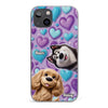 Custom 3D Inflated Effect Printed Clear Phone Case - Personalized Birthday Gifts For Dog Lovers, Dog Dad And Mom - Surrounded By Your Love