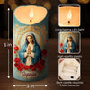 Custom 3D Inflated Effect Printed LED Candle - Personalized Christian Gifts For Women, Men, All Believers, Jesus Lovers - Peace, Light, And Blessings