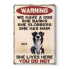 Custom Home Decor Metal Sign - Personalized Birthday Gifts For Dog Lovers, Dog Dad And Mom - They Live Here, You Do Not