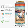 Custom 4 In 1 Can Cooler Tumbler - Personalized Retirement Gifts For Women, Men - Goodbye Tension, Hello Pension