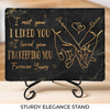 I Love You, Forever Yours - Couple Personalized Custom Rectangle Shaped Stone With Stand - Gift For Husband Wife, Anniversary