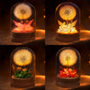 Custom Photo Light Up Dandelion In Glass Dome - Personalized Anniversary Wedding Gifts For Husband And Wife, Him And Her - Our Story, Our Way