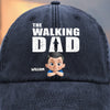 The Stroll Is Real - Family Personalized Custom Vintage Washed Denim Baseball Cap - Father's Day, Gift For Dad