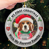 Custom Photo Metal Ornament - Personalized Christmas Birthday Gifts For Dog Cat Lovers, Dog Dad And Mom, Cat Owners - Furever Family