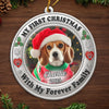 Custom Photo Metal Ornament - Personalized Christmas Birthday Gifts For Dog Cat Lovers, Dog Dad And Mom, Cat Owners - Furever Family