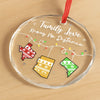 Custom Long Distance Circle Glass Ornament - Personalized Christmas Best Friend Birthday Gifts For Women, Besties, Sisters, BFF, Family - Wish We Were Closer Always