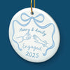 Custom Ceramic Ornament - Personalized Anniversary Christmas Wedding Gifts For Husband And Wife, Him And Her - We Said Yes To Forever