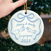 Custom Ceramic Ornament - Personalized Anniversary Christmas Wedding Gifts For Husband And Wife, Him And Her - We Said Yes To Forever