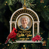 Custom Photo Acrylic Ornament - Personalized Christmas Memorial Sympathy Gifts For Loss Of Mom, Dad - Gone From Sight, Never From Heart